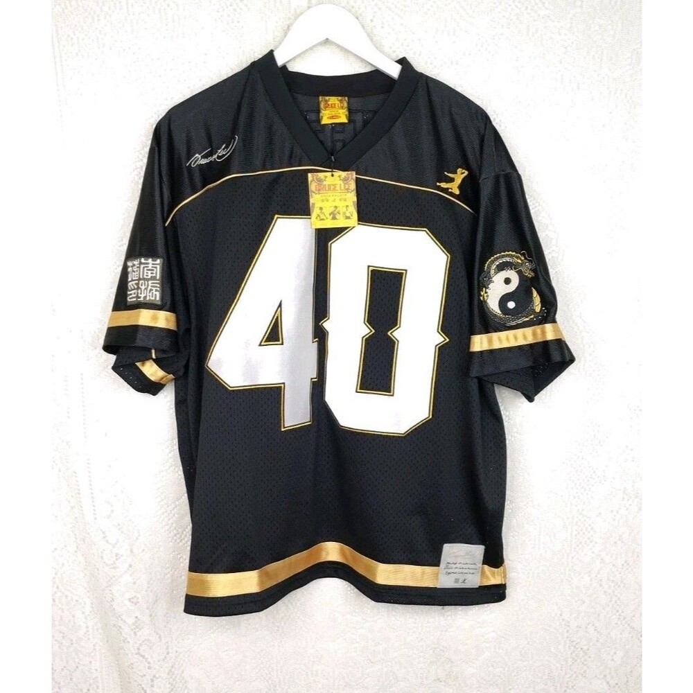 Size XL - Bruce Lee x Shoe Palace Be Water #40 Jersey Black Yellow Mesh BLMJ401